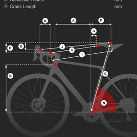 Captura del informe final proporcionado al cliente. Imagen de la sección del mismo, con las medidas tomadas de la bicicleta.